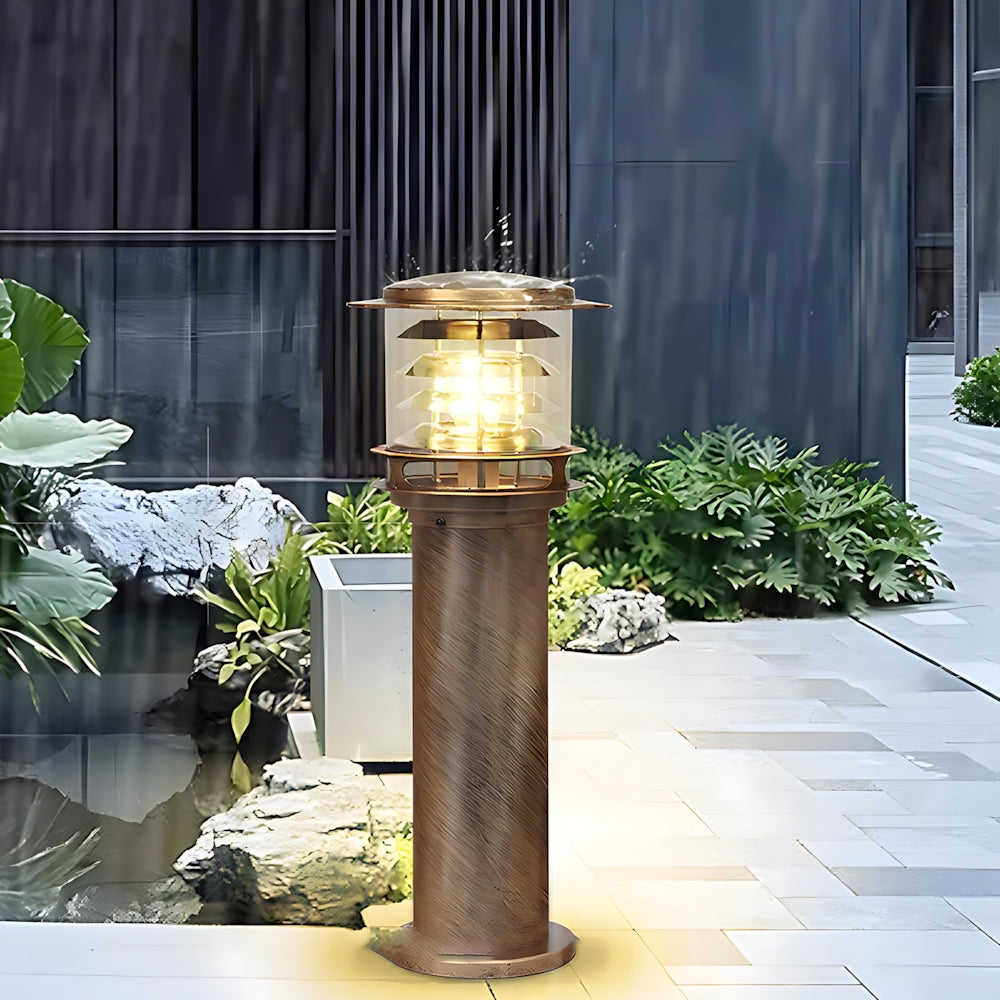 Borne extérieure aluminium éclairage allée jardin IP65 anthracite bronze moderne terrasse villa design intemporel | Koossa