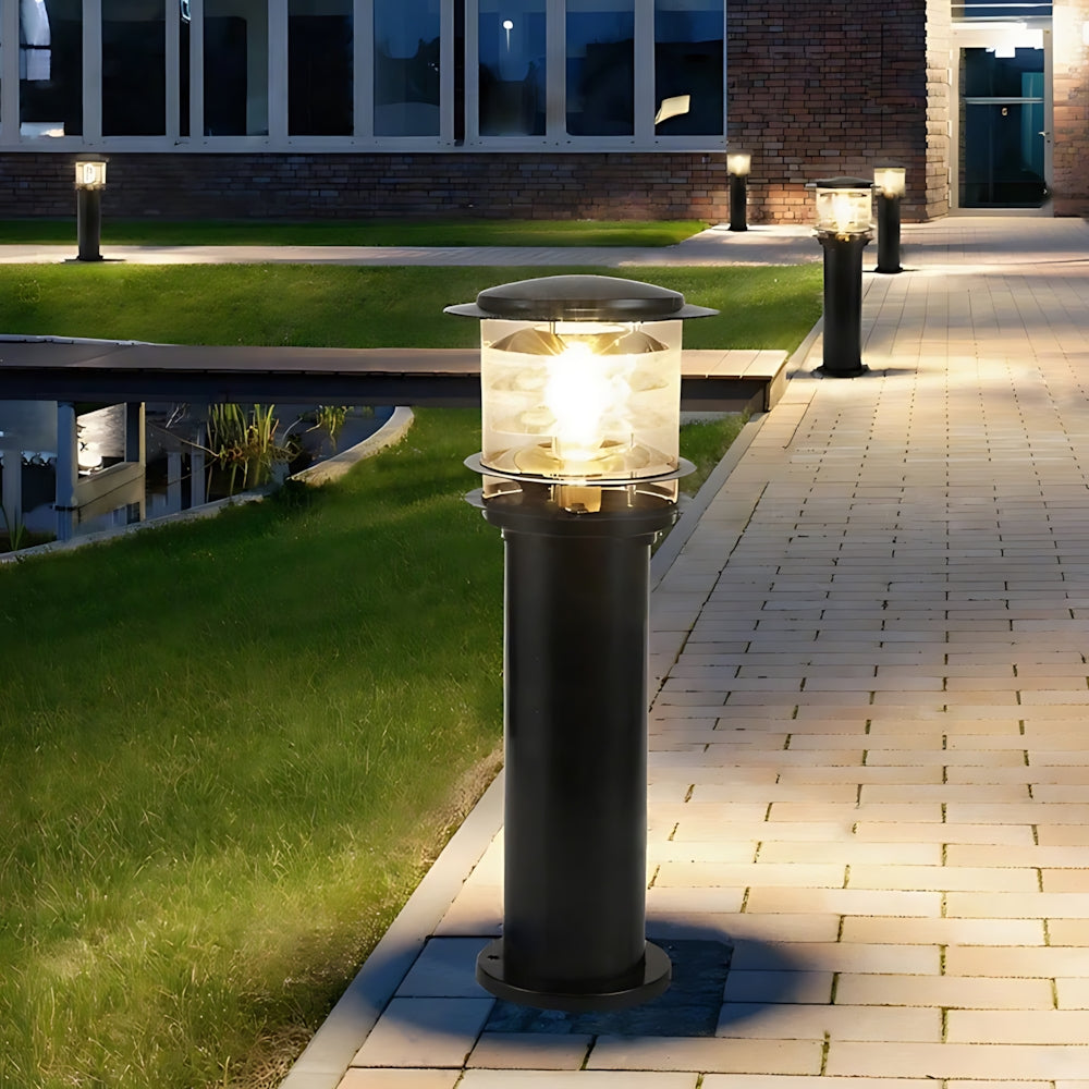 Borne extérieure aluminium éclairage allée jardin IP65 anthracite bronze moderne terrasse villa design intemporel | Koossa