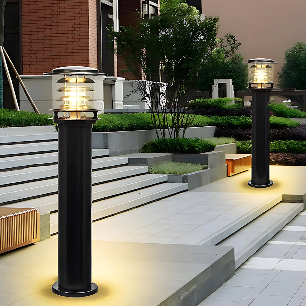 Borne extérieure aluminium éclairage allée jardin IP65 anthracite bronze moderne terrasse villa design intemporel | Koossa