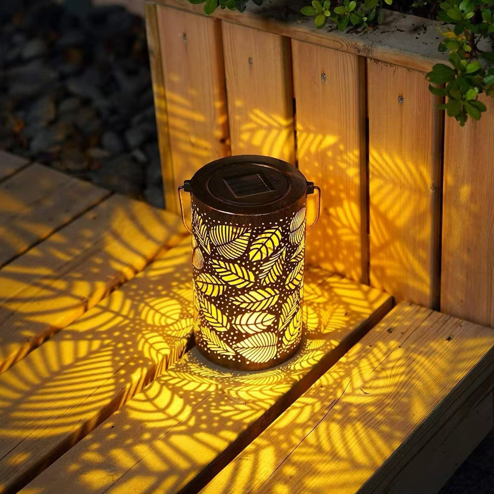 Lanterne solaire décorative motif arbre de vie IP55 pour jardin terrasse villa à suspendre ou poser LED blanc | Koossa