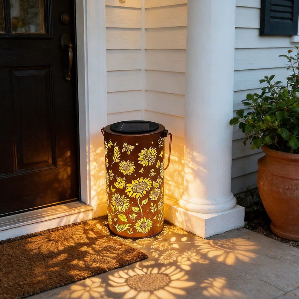 Lanterne solaire décorative motif arbre de vie IP55 pour jardin terrasse villa à suspendre ou poser LED blanc | Koossa