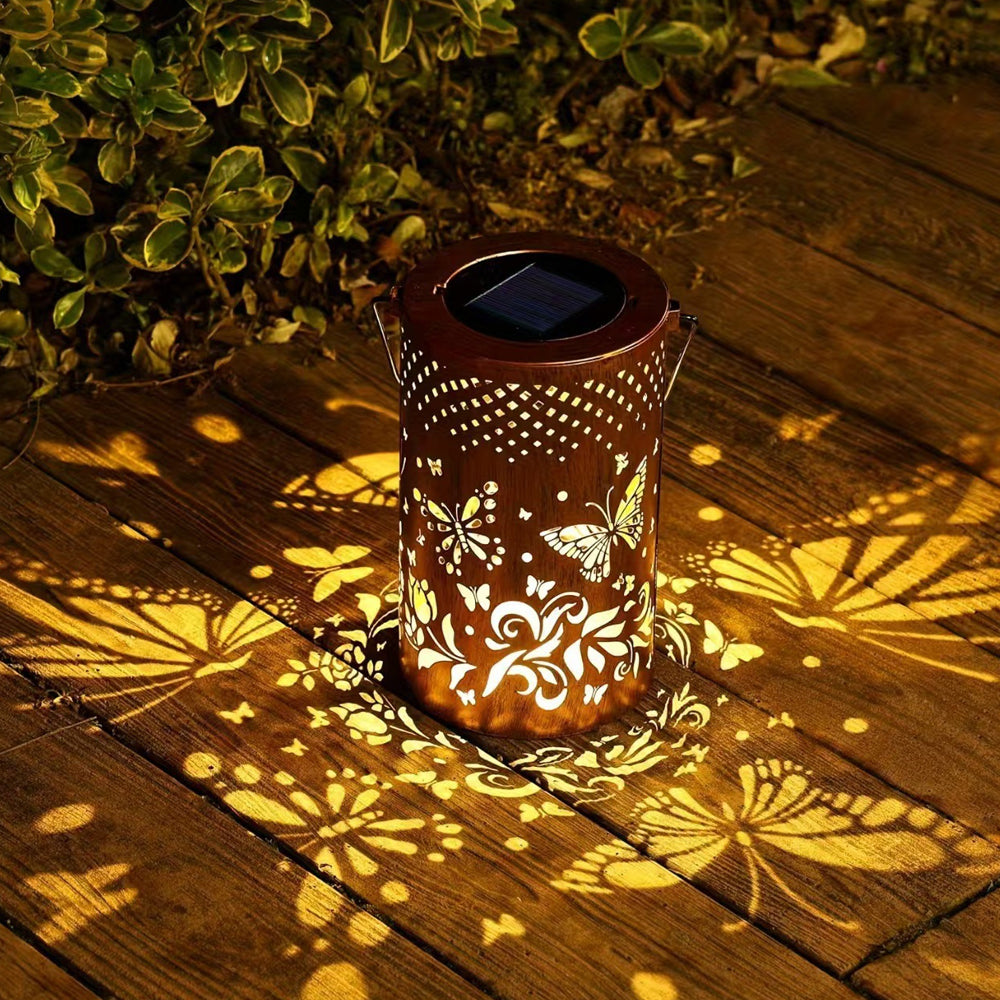 Lanterne solaire décorative motif arbre de vie IP55 pour jardin terrasse villa à suspendre ou poser LED blanc | Koossa