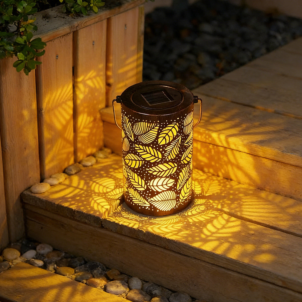 Lanterne solaire décorative motif arbre de vie IP55 pour jardin terrasse villa à suspendre ou poser LED blanc | Koossa