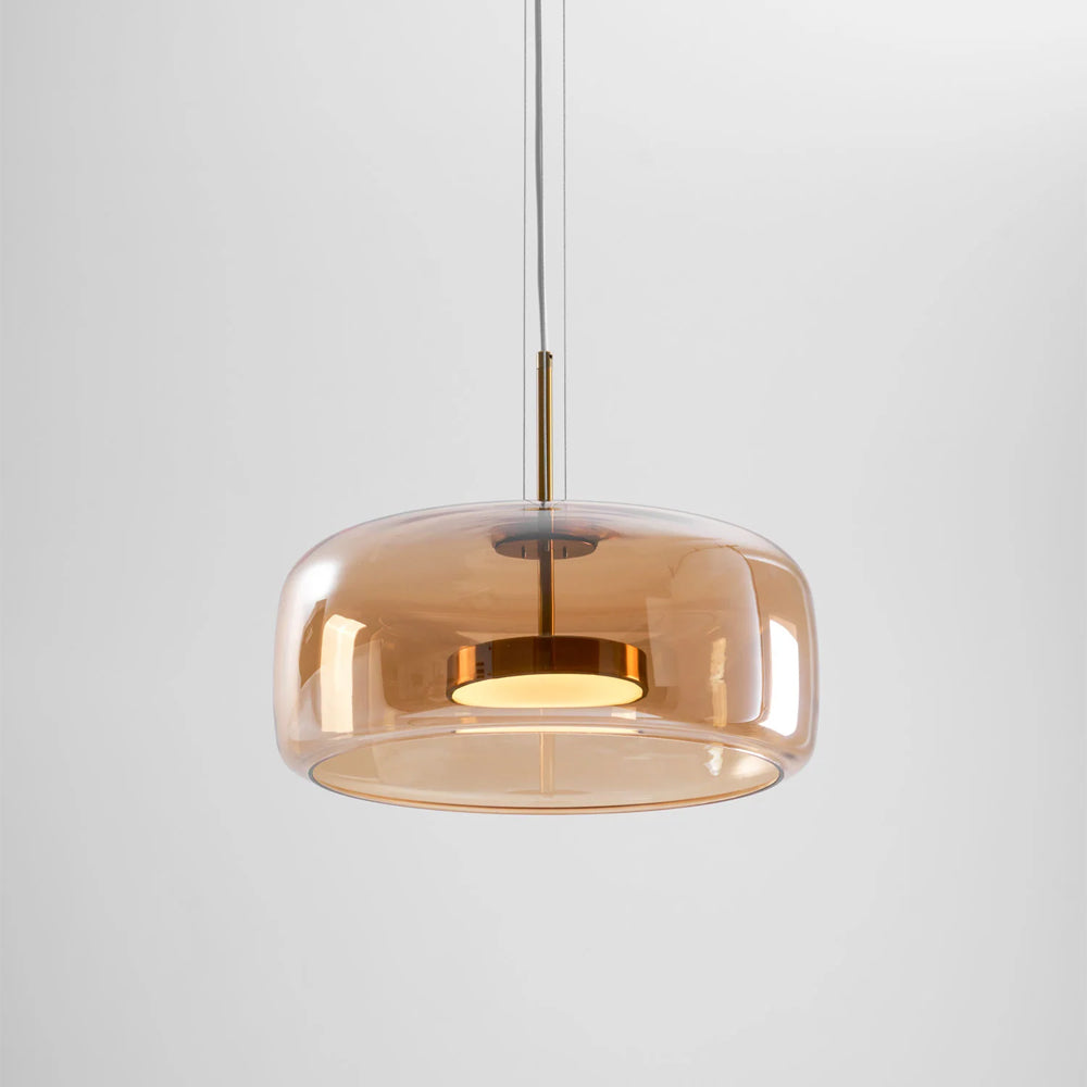 Suspension en verre fumé dôme vintage minimaliste LED pour cuisine salle à manger loft style industriel | Koossa