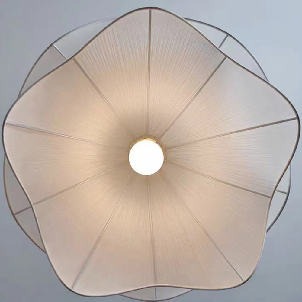 Plafonnier Fleur Textile Métal E27 Lumière Douce Salon Salle à Manger Chambre Décoration Poétique Design Élégant | Koossa
