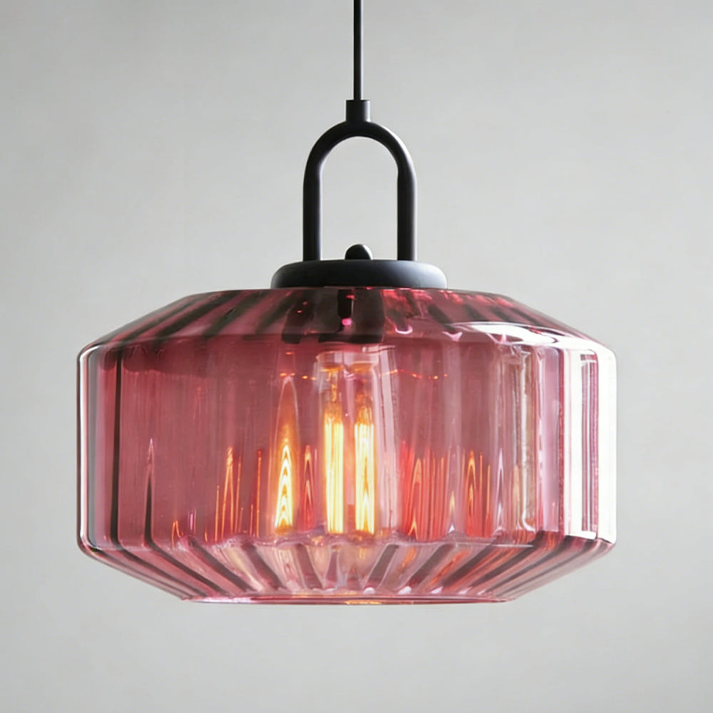 Hand-Blown Glass Pendant Light, 11 in Integrated LED Hanging Fixture for Kitchen, Dining Room, Hallway, Entryway & Bedroom Ceiling | Lonoma