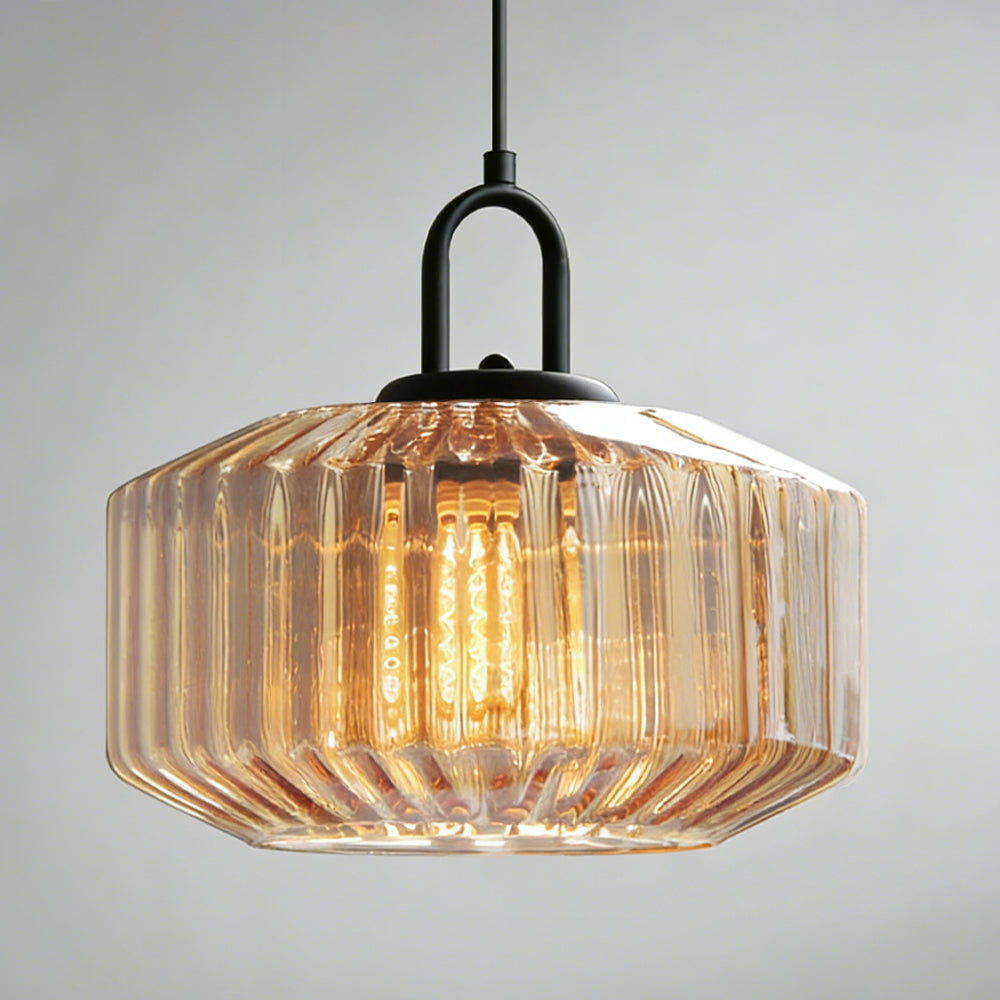 Hand-Blown Glass Pendant Light, 11 in Integrated LED Hanging Fixture for Kitchen, Dining Room, Hallway, Entryway & Bedroom Ceiling | Lonoma