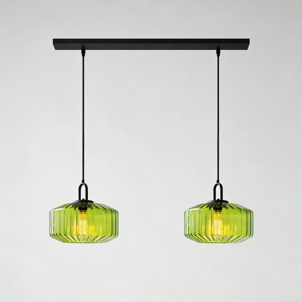 Hand-Blown Glass Pendant Light, 11 in Integrated LED Hanging Fixture for Kitchen, Dining Room, Hallway, Entryway & Bedroom Ceiling | Lonoma