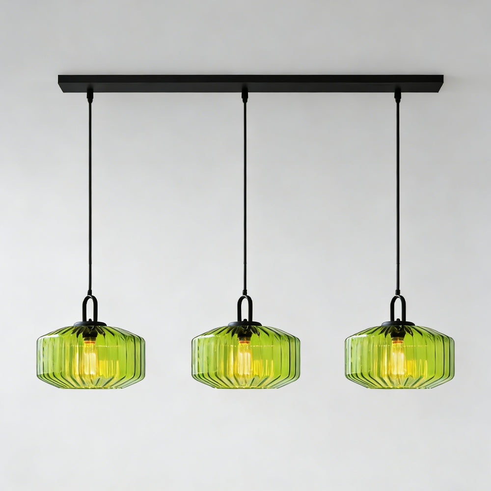 Hand-Blown Glass Pendant Light, 11 in Integrated LED Hanging Fixture for Kitchen, Dining Room, Hallway, Entryway & Bedroom Ceiling | Lonoma