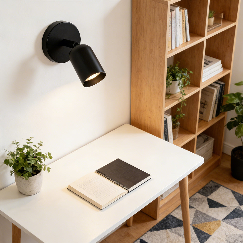 Matte Metal LED Wall Sconce, Adjustable Color Temperature Bedside Reading Light for Bedroom, Hallway, Staircase & Entryway | Lonoma