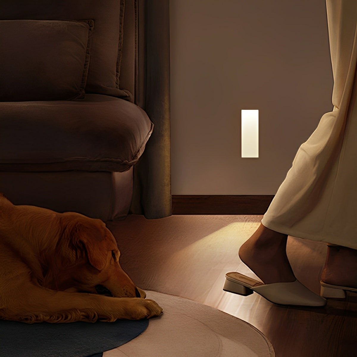 Spot encastrable LED à détecteur de mouvement pour escalier et couloir avec éclairage indirect ambiant | Koossa