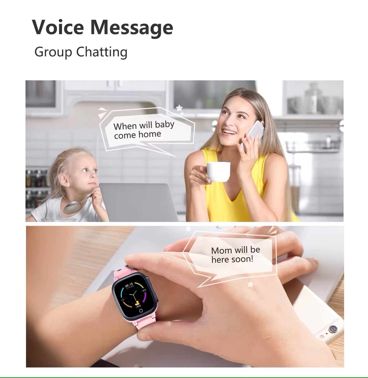 Children's 4G GPS Smartwatch — Video Call & Real-Time Location Tracking with Emergency SOS Button | Koossa