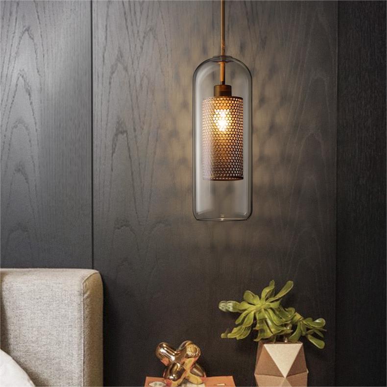 Glass Globe Pendant Light Gold or Silver Finish with LED Bulb for Kitchen Island Dining Room Bedroom Entryway Modern Hanging Ceiling Fixture | Lonoma