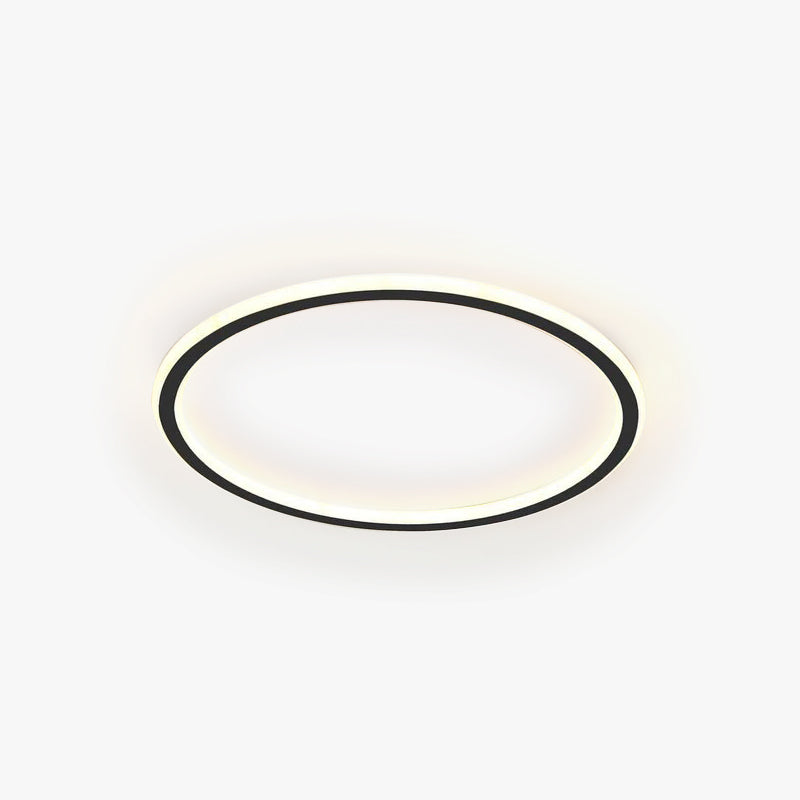 Round Flush Mount Ceiling Light Fixture LED Dimmable Metal Acrylic Shade Hardwired Modern Overhead Lighting for Bedroom Hallway Kitchen | Lonoma