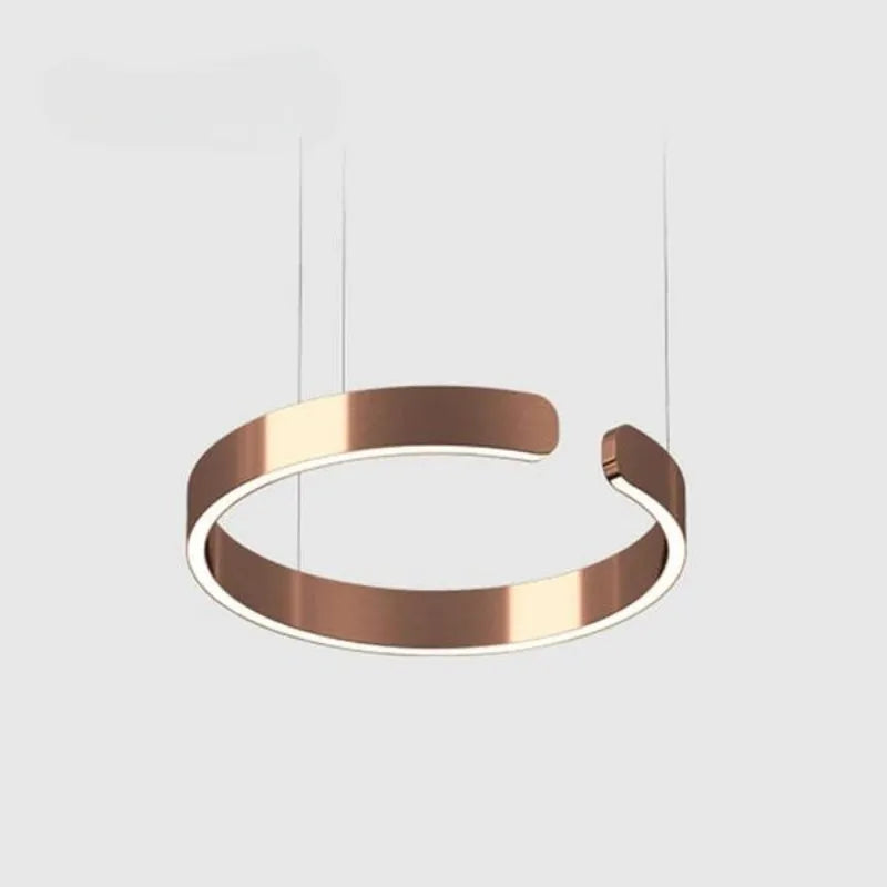 Modern LED Ring Pendant Light — Dimmable Circle Hanging Ceiling Fixture for Dining Room Kitchen Island Bedroom Living Room Contemporary | Lonoma