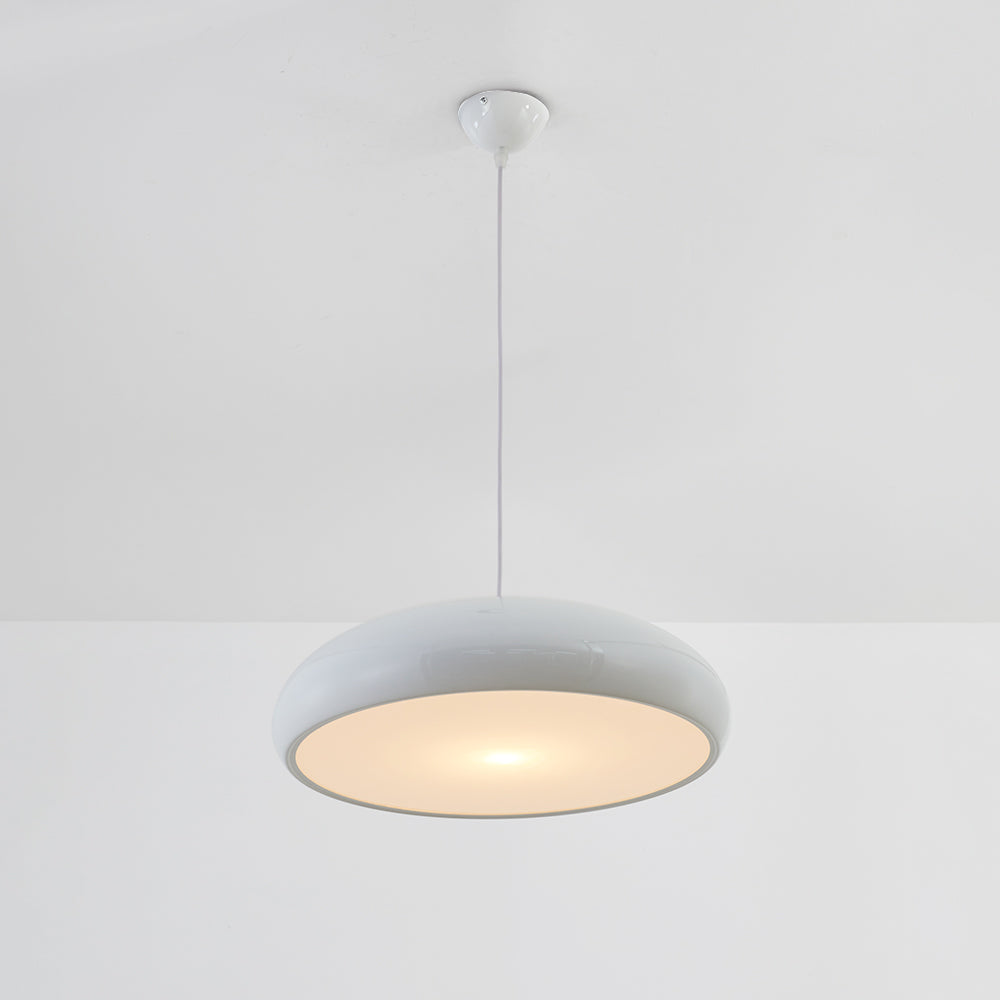Modern Geometric Metal Pendant Light - Dimmable LED Ceiling Fixture with 3-Color Temperature Switching - 14 to 24 Inch Diameter Options | Lonoma