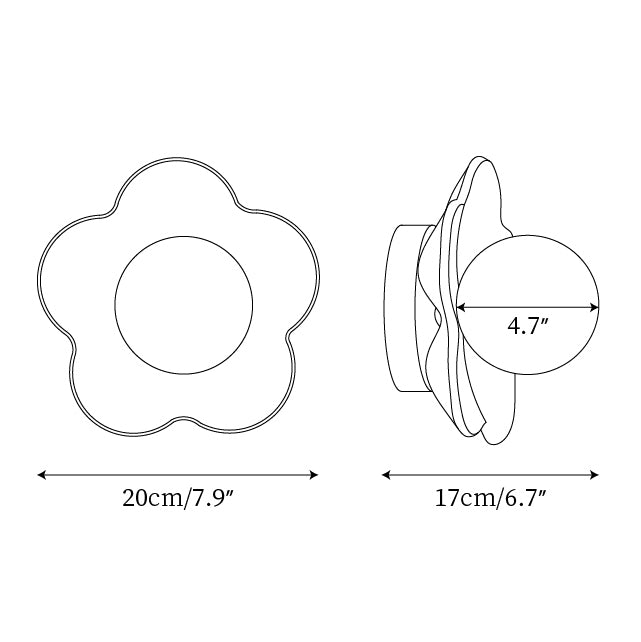 Floral Glass Wall Sconce with Resin Base - Dimmable G9 Single-Bulb Fixture for Bedroom, Living Room, Hallway - Modern Flower-Shaped Accent | Lonoma
