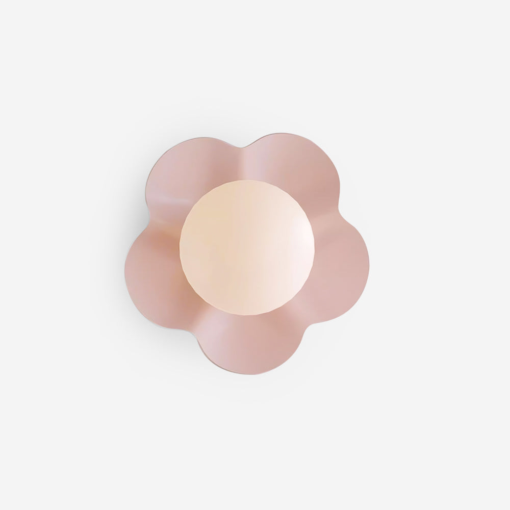 Floral Glass Wall Sconce with Resin Base - Dimmable G9 Single-Bulb Fixture for Bedroom, Living Room, Hallway - Modern Flower-Shaped Accent | Lonoma