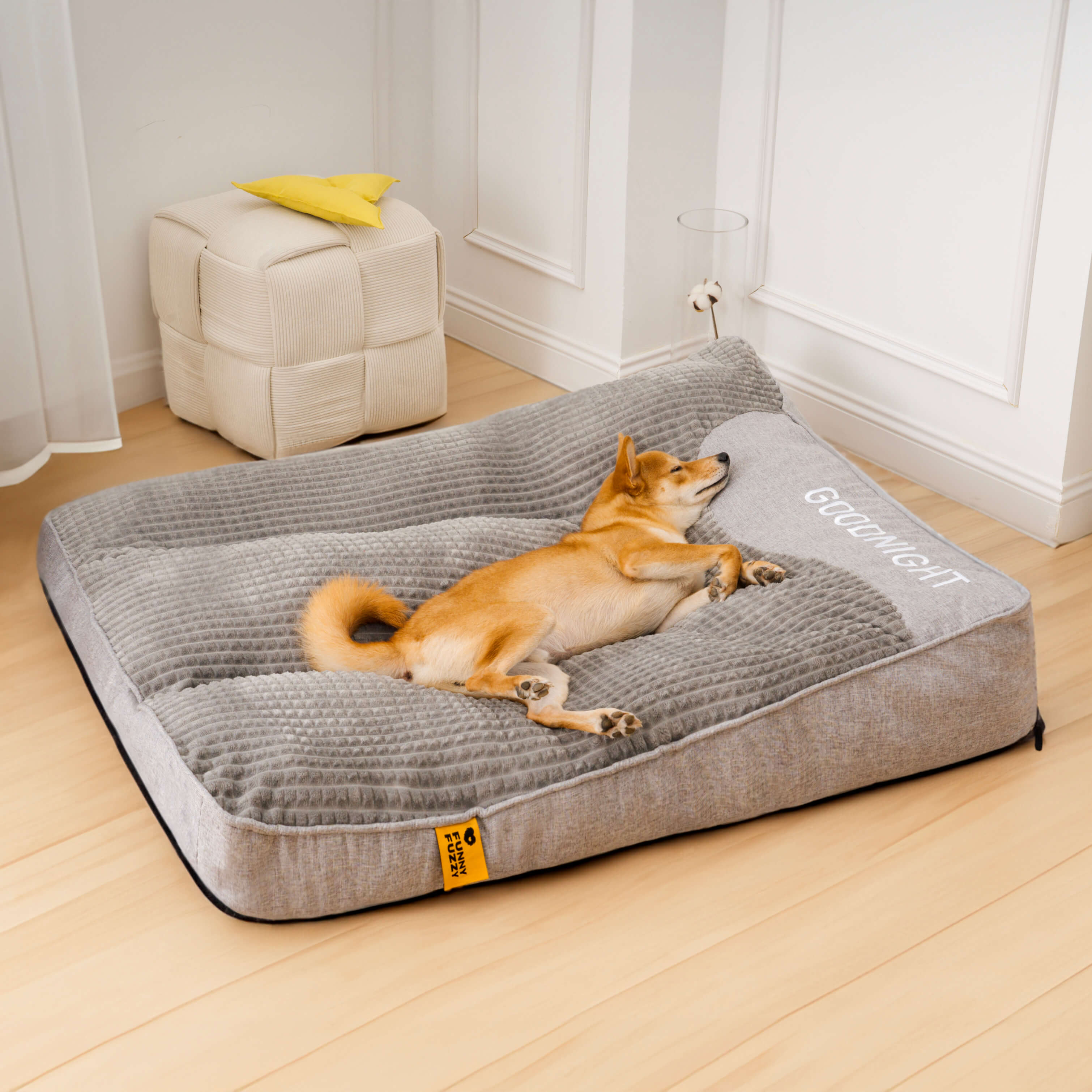 Dog Bed Crystal Velvet Shredded Foam XL XXL 3XL Large Dogs Orthopaedic Cushion Anti-Slip Senior Dog Mattress | Koossa