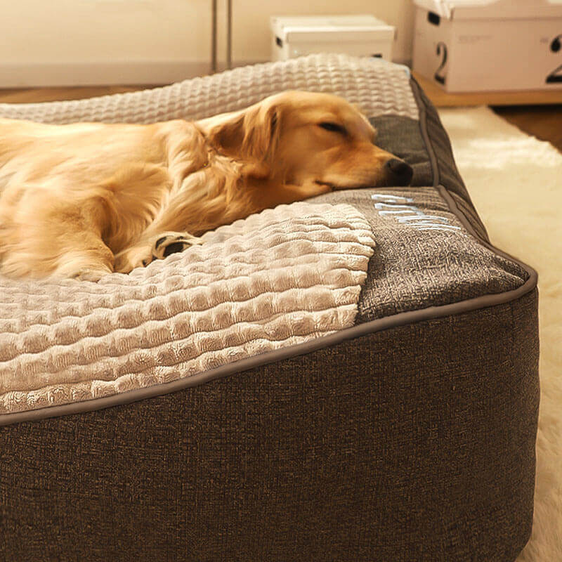 Dog Bed Crystal Velvet Shredded Foam XL XXL 3XL Large Dogs Orthopaedic Cushion Anti-Slip Senior Dog Mattress | Koossa