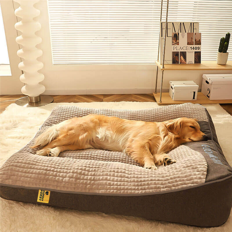 Dog Bed Crystal Velvet Shredded Foam XL XXL 3XL Large Dogs Orthopaedic Cushion Anti-Slip Senior Dog Mattress | Koossa