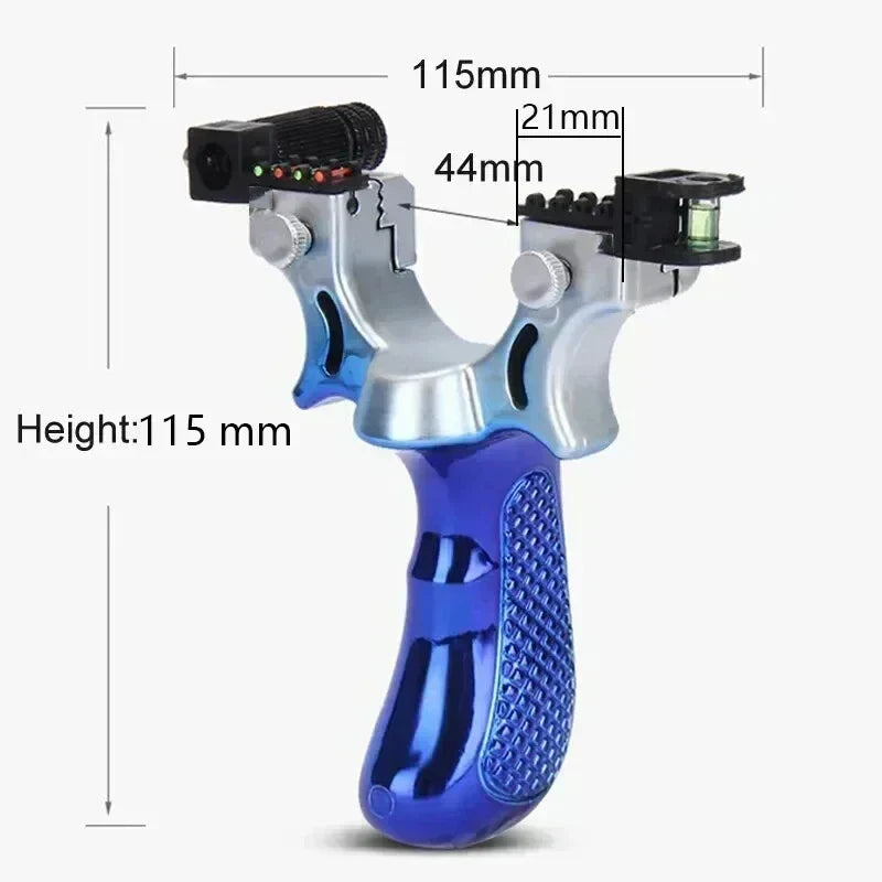 Lance-pierre de précision avec viseur LED, niveau à bulle intégré et poignée ergonomique pour tir sportif extérieur | Koossa