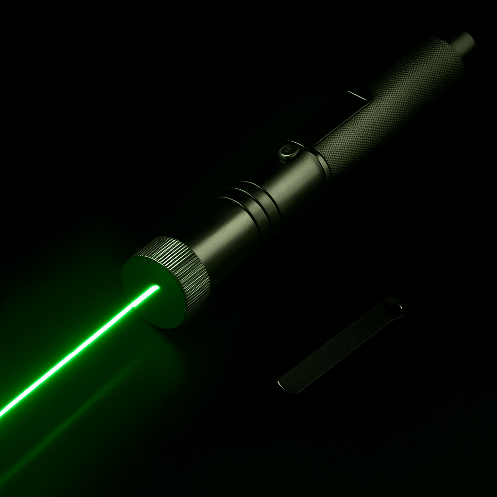Rechargeable Laser Pointer Pen with Adjustable Focus, USB Charging Metal Body, Red or Green Beam for Presentations & Classroom Use | Lonoma