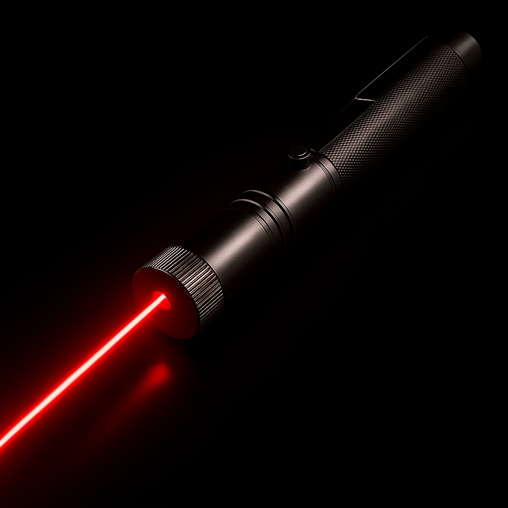 Rechargeable Laser Pointer Pen with Adjustable Focus, USB Charging Metal Body, Red or Green Beam for Presentations & Classroom Use | Lonoma
