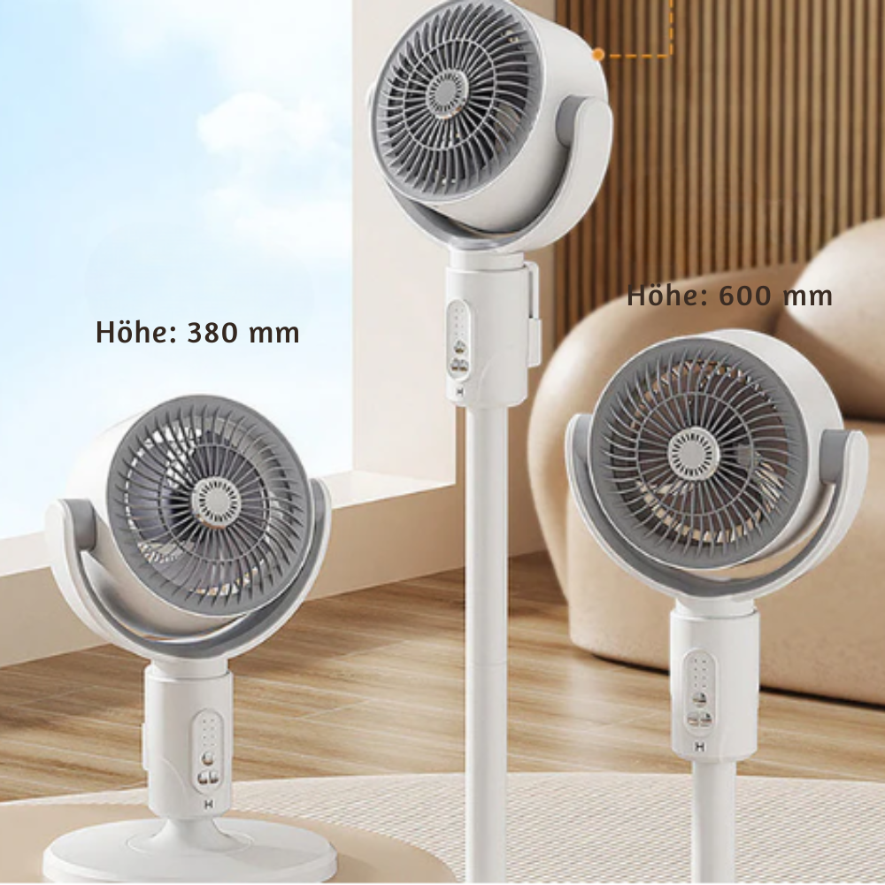 Ventilateur sur Pied Silencieux 10 W 5 Vitesses Réglable en Hauteur Bureau Chambre Salon Intérieur Moderne | Koossa