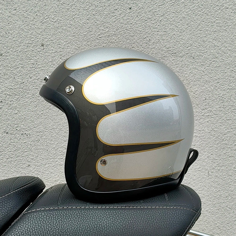 Retro Low-Profile Motorcycle Helmet — Classic Safety Helmet for Vintage Bike Riders & Open-Road Touring | Koossa