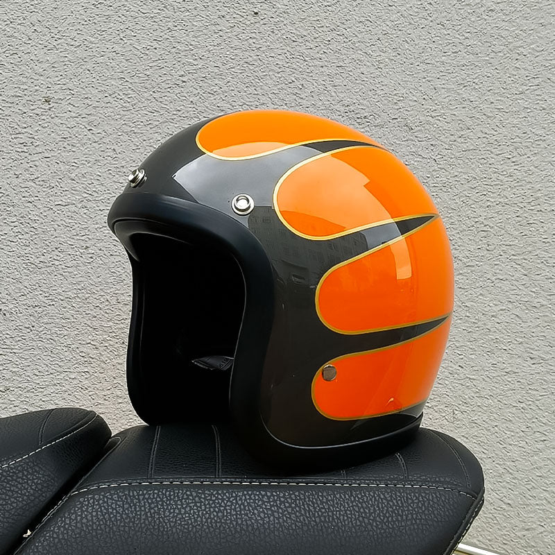 Retro Low-Profile Motorcycle Helmet — Classic Safety Helmet for Vintage Bike Riders & Open-Road Touring | Koossa
