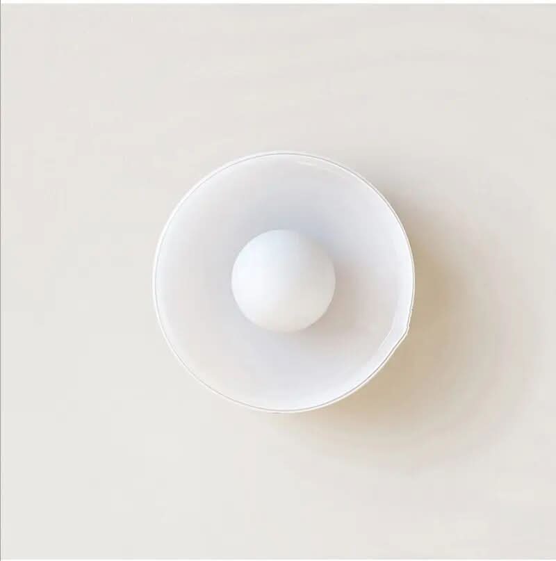 Glass Ceiling Light Fixture 10 in – Nordic Style Flush Mount Lamp for Bedroom, Kitchen, Hallway & Living Room, LED Compatible | Lonoma