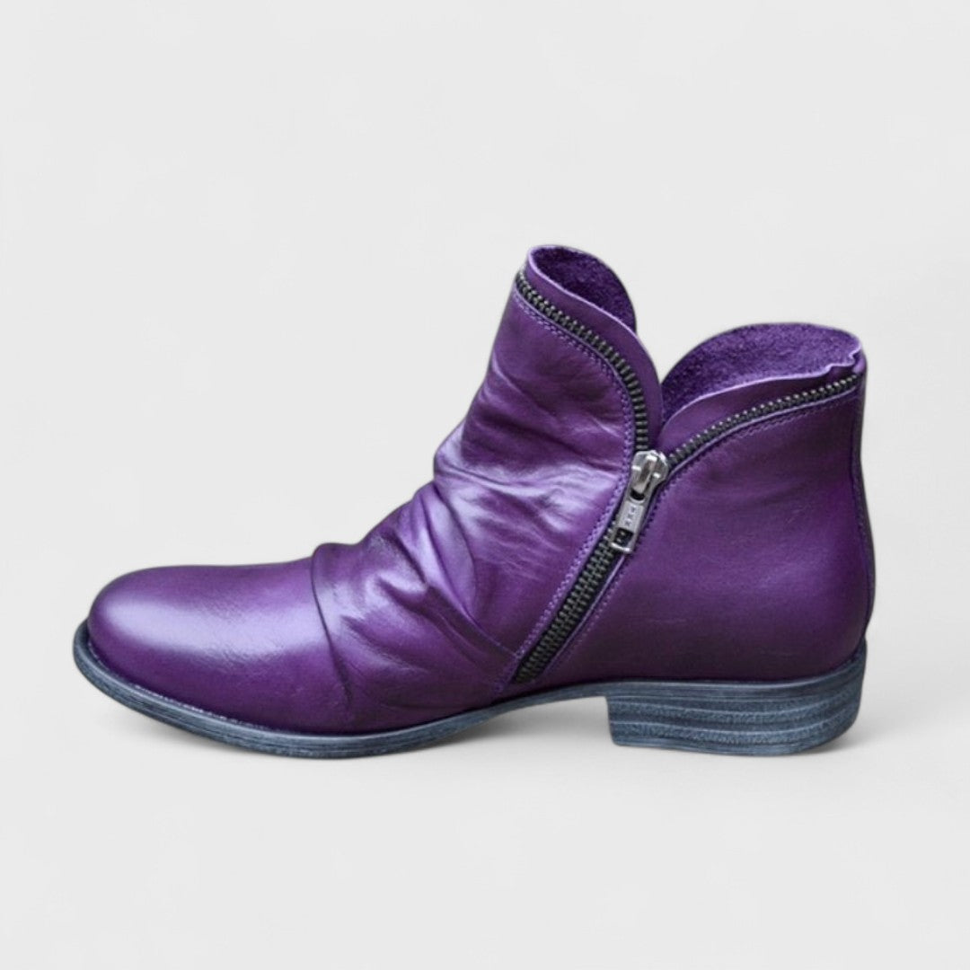 Women's Orthopedic Ankle Boots with Supportive Insole | Cushioned Comfort Footwear for All-Day Wear | Classic Leather-Effect Finish | Available in Six Elegant Colours | Koossa