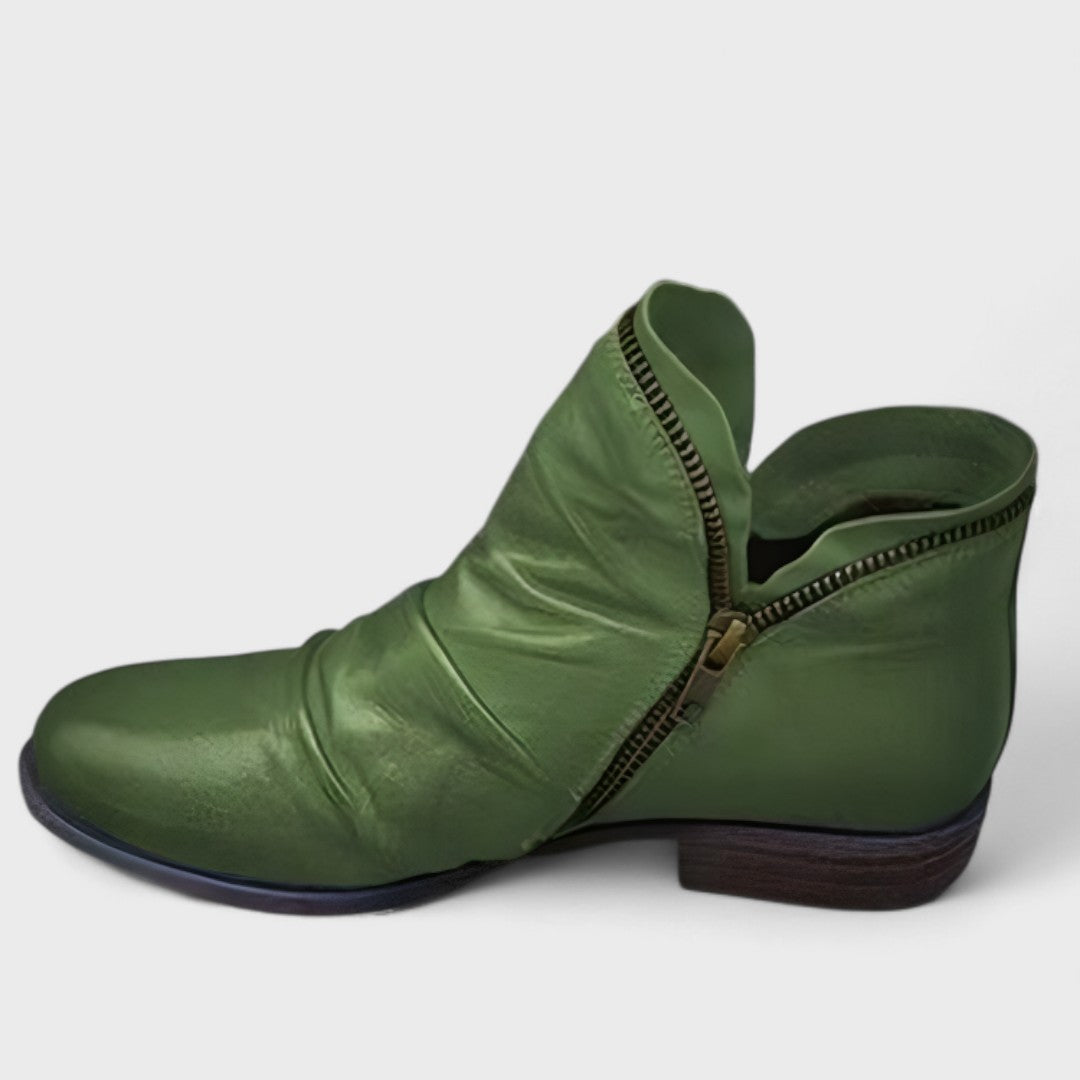 Women's Orthopedic Ankle Boots with Supportive Insole | Cushioned Comfort Footwear for All-Day Wear | Classic Leather-Effect Finish | Available in Six Elegant Colours | Koossa