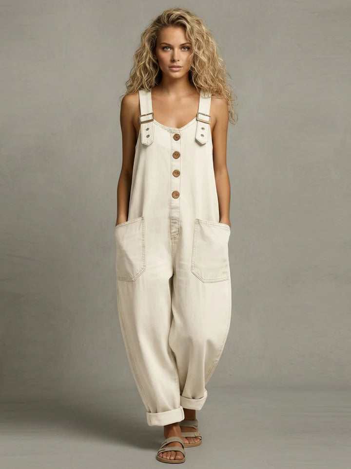 Women's Denim Jumpsuit | Relaxed Fit | Versatile All-Day Styling | Soft Cotton Denim | Casual Weekend Wear | Koossa