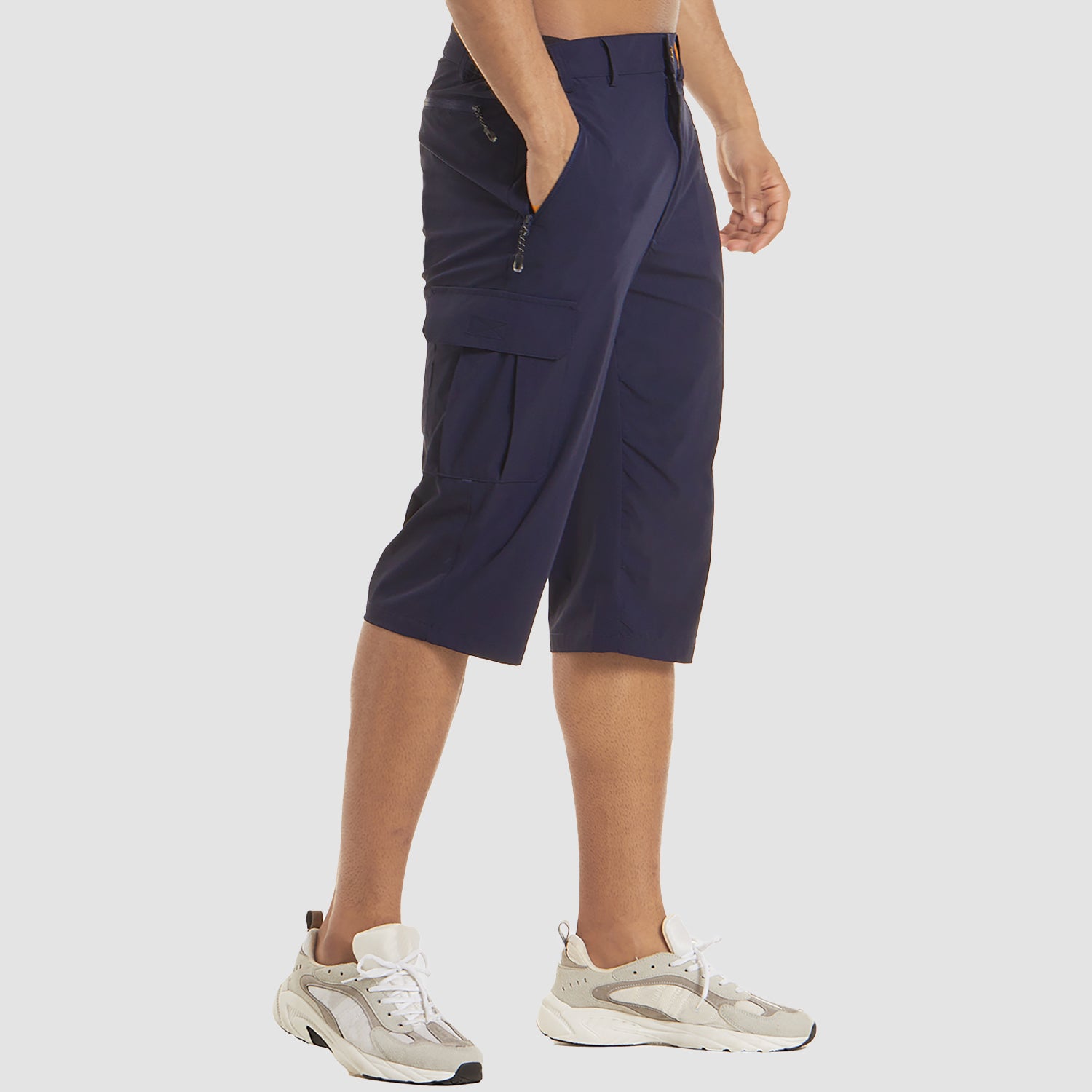 Men's Stretch Cargo Shorts with Zip Pockets in Multiple Colours Casual Summer Holiday Weekend Wear | Koossa