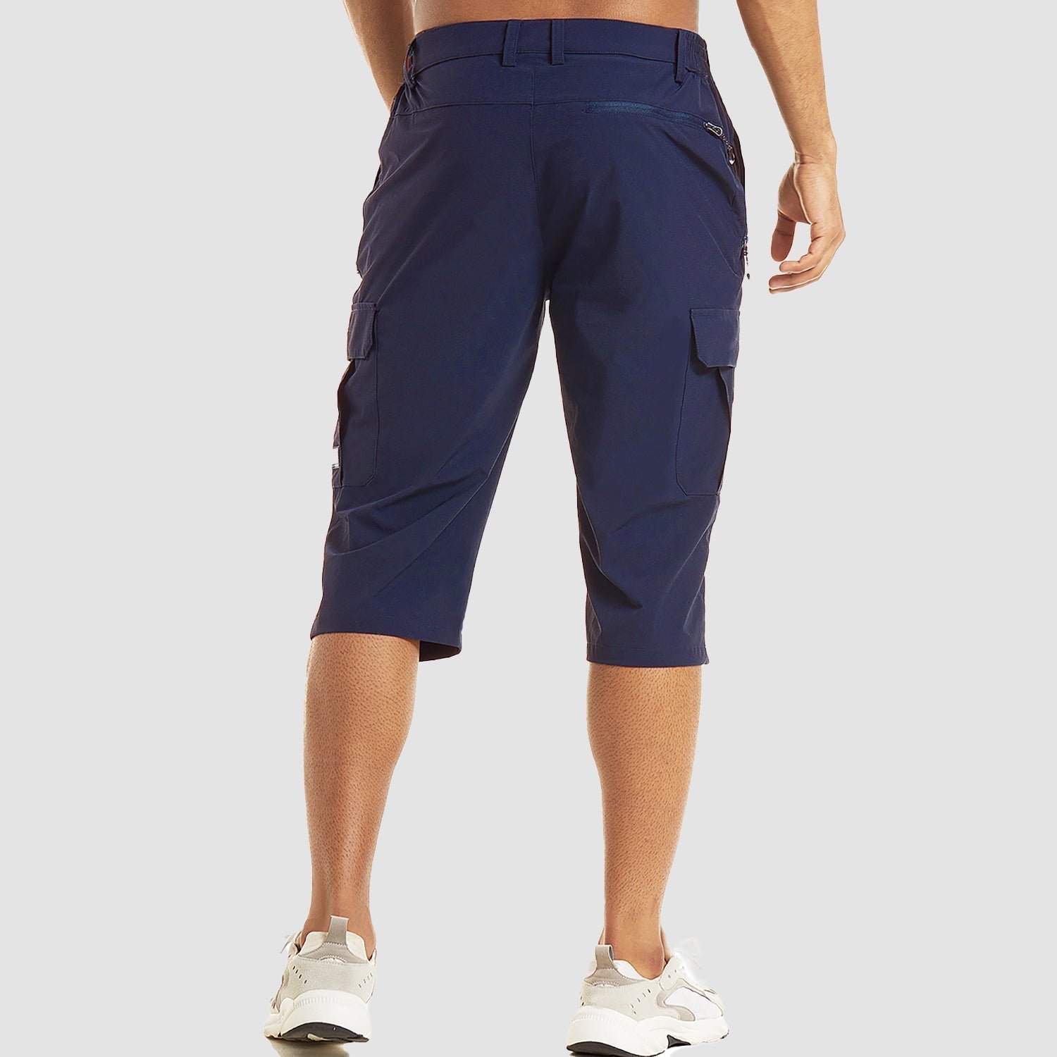 Men's Stretch Cargo Shorts with Zip Pockets in Multiple Colours Casual Summer Holiday Weekend Wear | Koossa