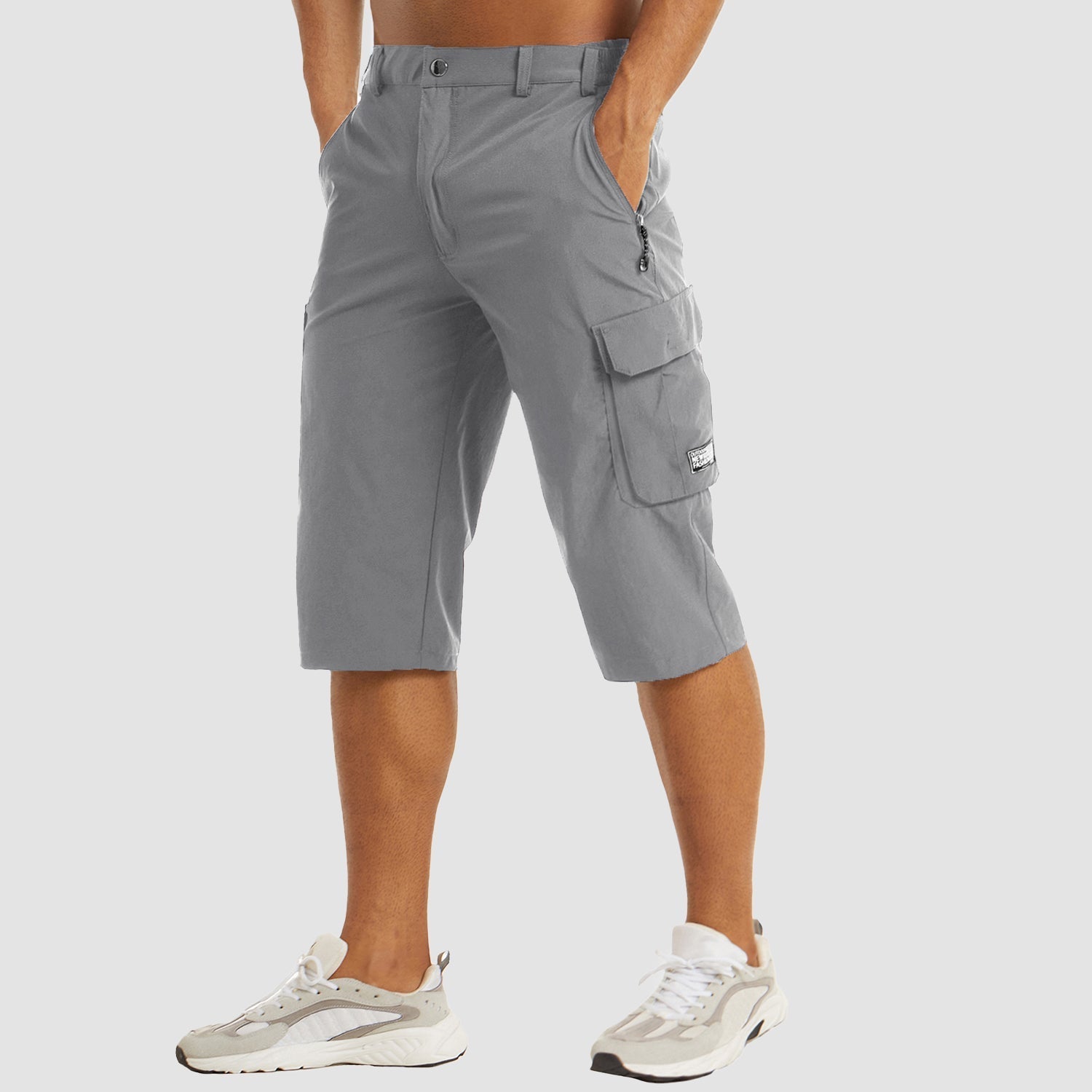 Men's Stretch Cargo Shorts with Zip Pockets in Multiple Colours Casual Summer Holiday Weekend Wear | Koossa