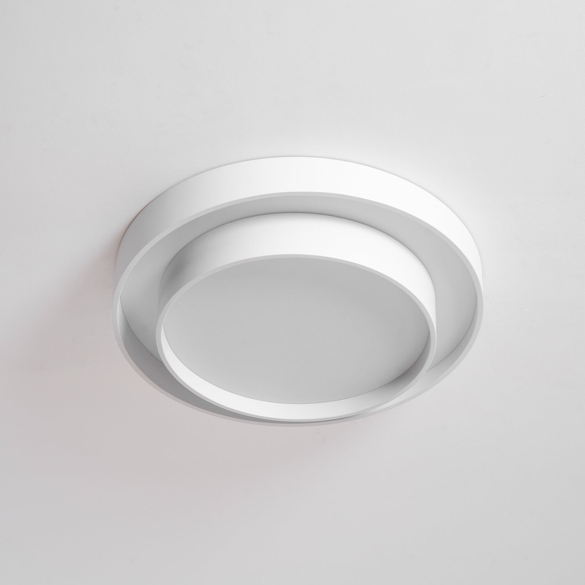 Plafonnier LED Cylindrique Fer Acryl Blanc Gris Noir Salon Chambre Ø40 Ø50 Ø60 cm Dimmable 3000K 4000K 6000K | Koossa