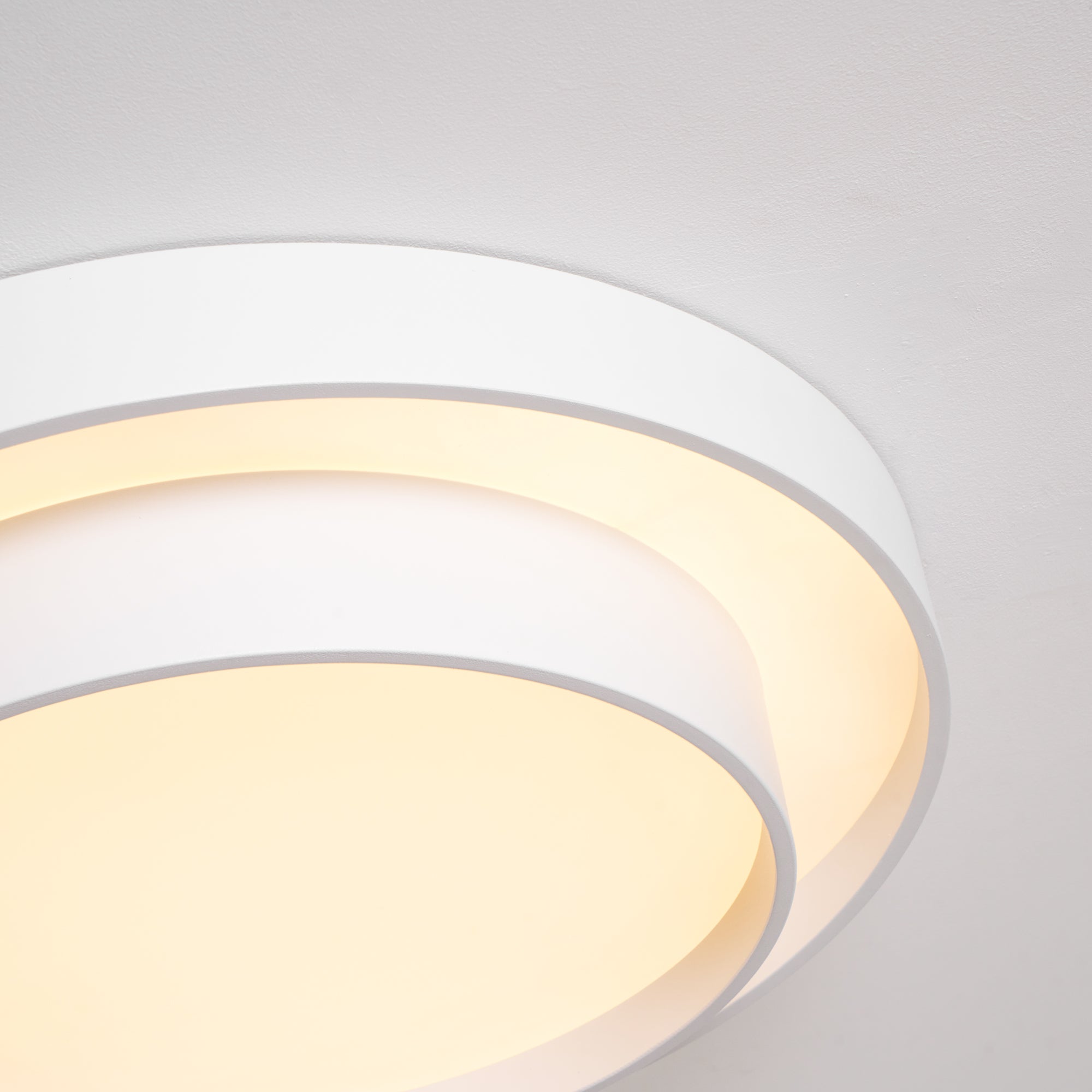 Plafonnier LED Cylindrique Fer Acryl Blanc Gris Noir Salon Chambre Ø40 Ø50 Ø60 cm Dimmable 3000K 4000K 6000K | Koossa