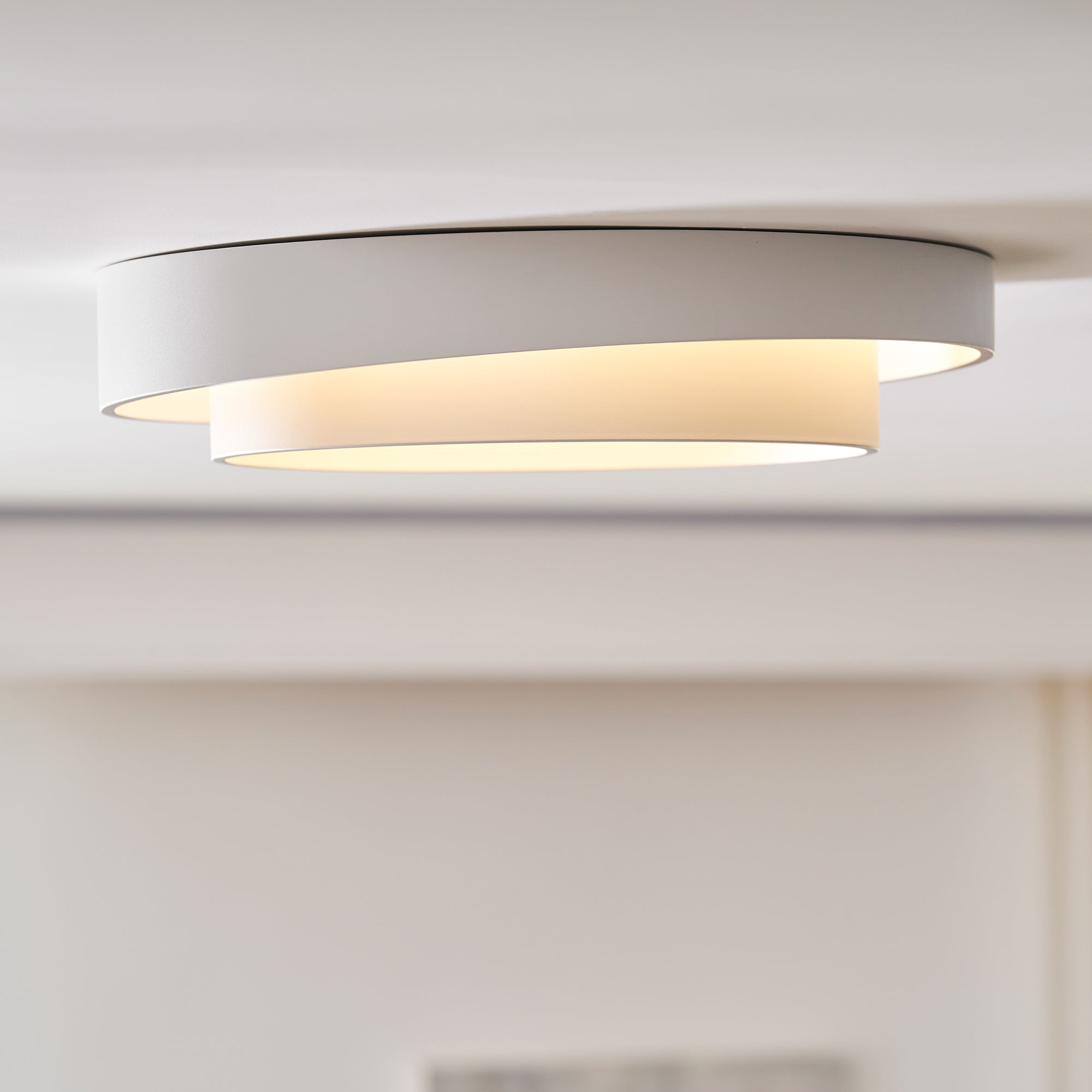 Plafonnier LED Cylindrique Fer Acryl Blanc Gris Noir Salon Chambre Ø40 Ø50 Ø60 cm Dimmable 3000K 4000K 6000K | Koossa