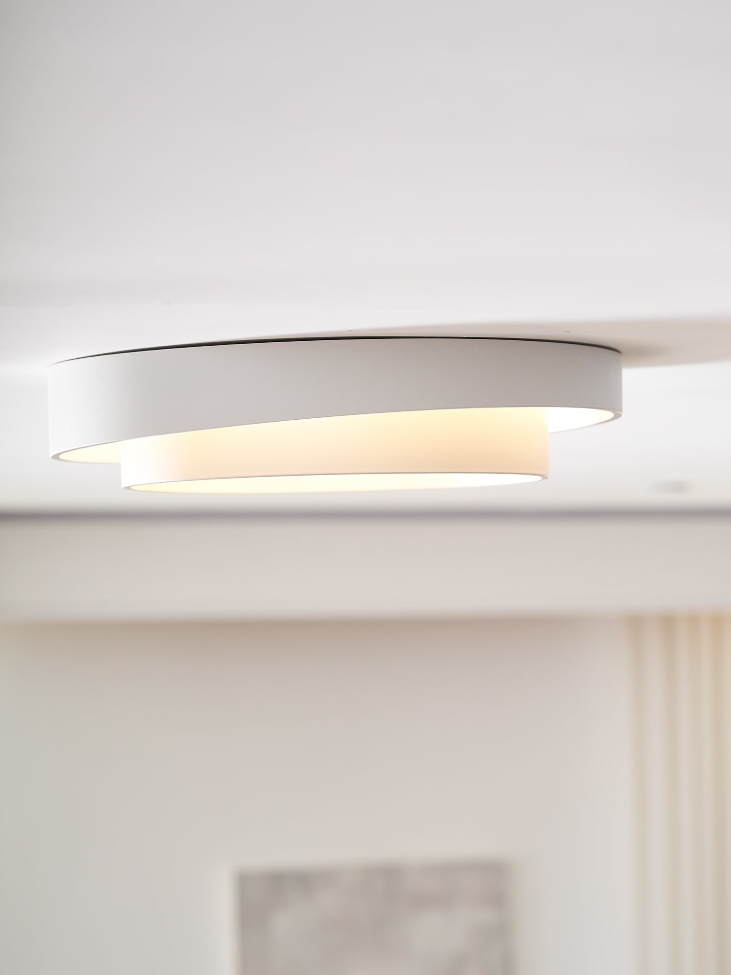 Plafonnier LED Cylindrique Fer Acryl Blanc Gris Noir Salon Chambre Ø40 Ø50 Ø60 cm Dimmable 3000K 4000K 6000K | Koossa