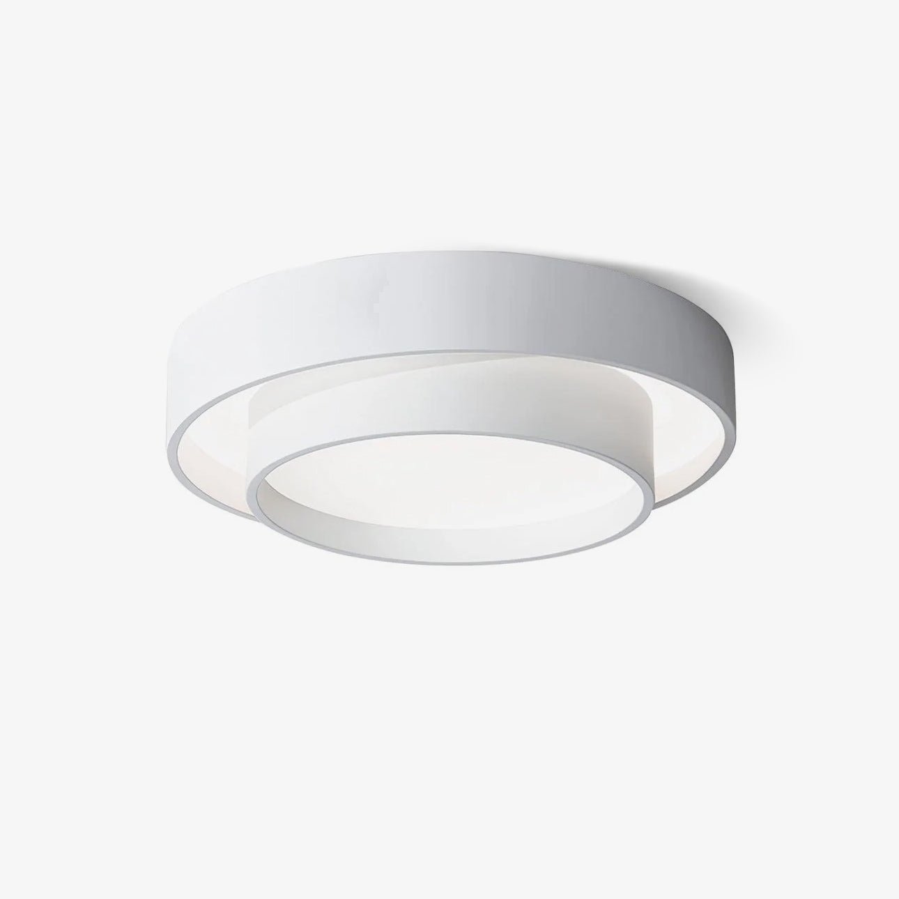 Plafonnier LED Cylindrique Fer Acryl Blanc Gris Noir Salon Chambre Ø40 Ø50 Ø60 cm Dimmable 3000K 4000K 6000K | Koossa