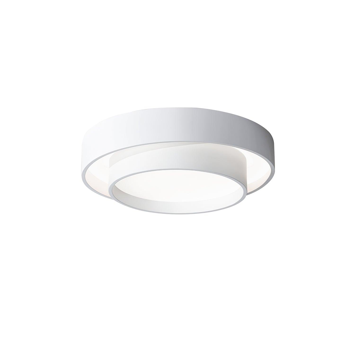 Plafonnier LED Cylindrique Fer Acryl Blanc Gris Noir Salon Chambre Ø40 Ø50 Ø60 cm Dimmable 3000K 4000K 6000K | Koossa