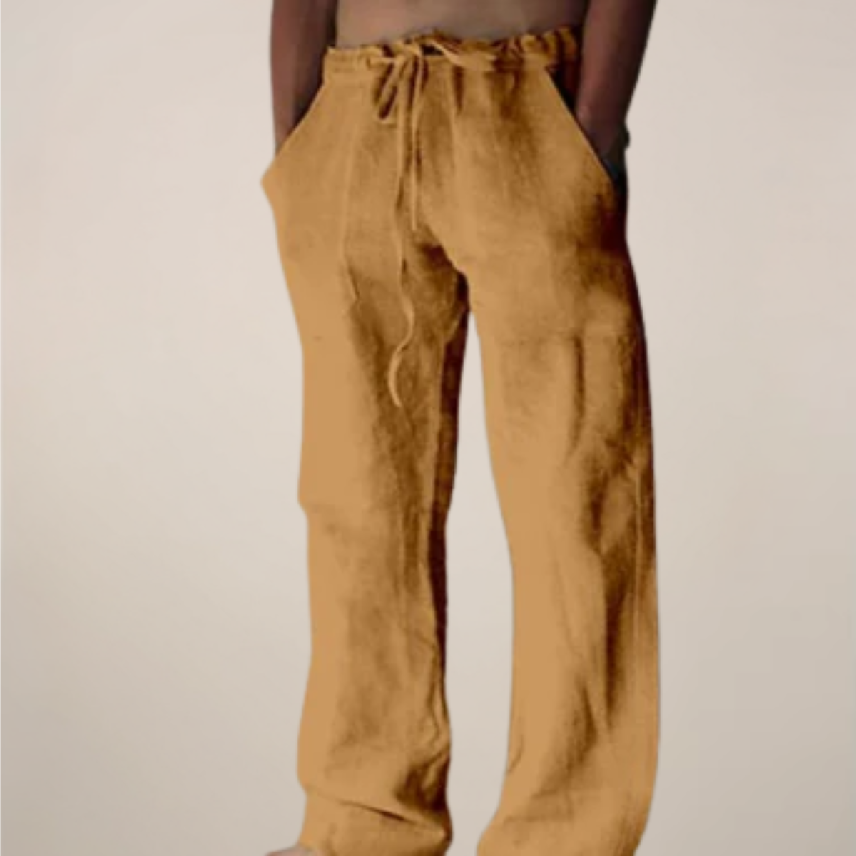 Men's Wide-Leg Relaxed Trousers in Breathable Cotton Twill – Casual Tailored Bottoms for Warm Weather | Koossa