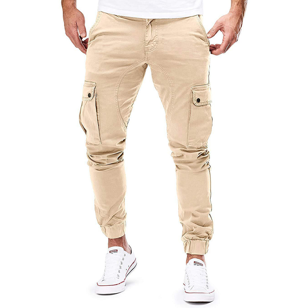 Relaxed Fit Cargo Trousers with Multi-Pocket Detail in Dark Grey for Casual Weekends and Outdoor Adventures | Koossa