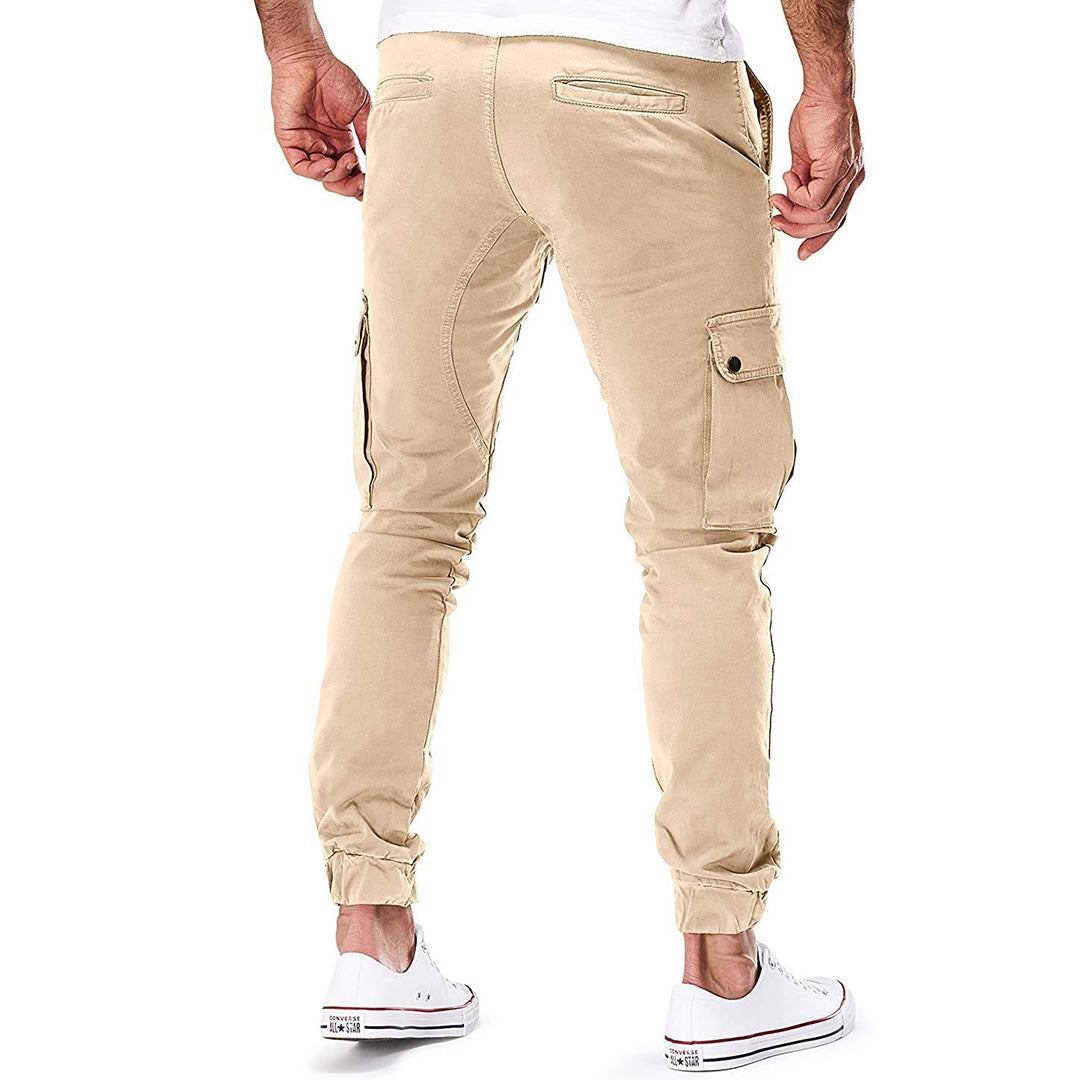 Relaxed Fit Cargo Trousers with Multi-Pocket Detail in Dark Grey for Casual Weekends and Outdoor Adventures | Koossa