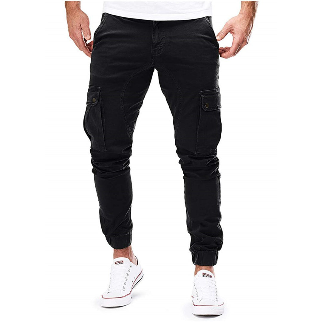 Relaxed Fit Cargo Trousers with Multi-Pocket Detail in Dark Grey for Casual Weekends and Outdoor Adventures | Koossa