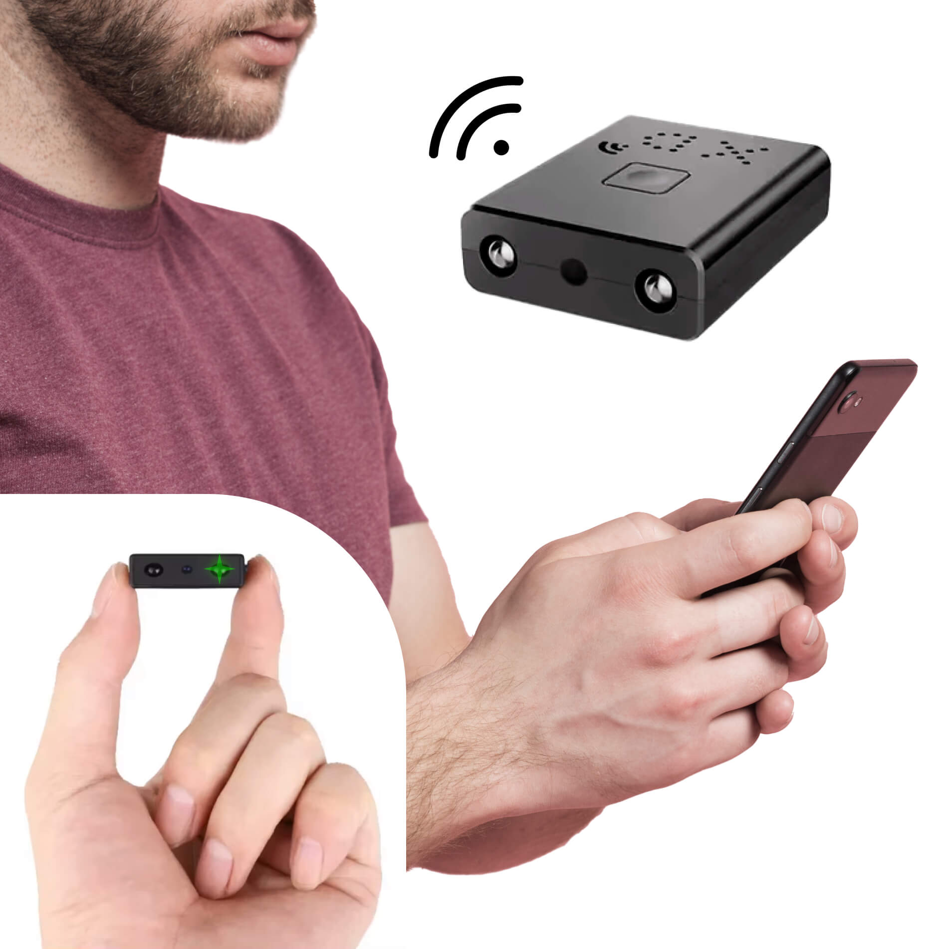 Caméra de Surveillance Intérieure Wifi Full HD 1080P avec Vision Nocturne Infrarouge et Détection de Mouvement | Koossa