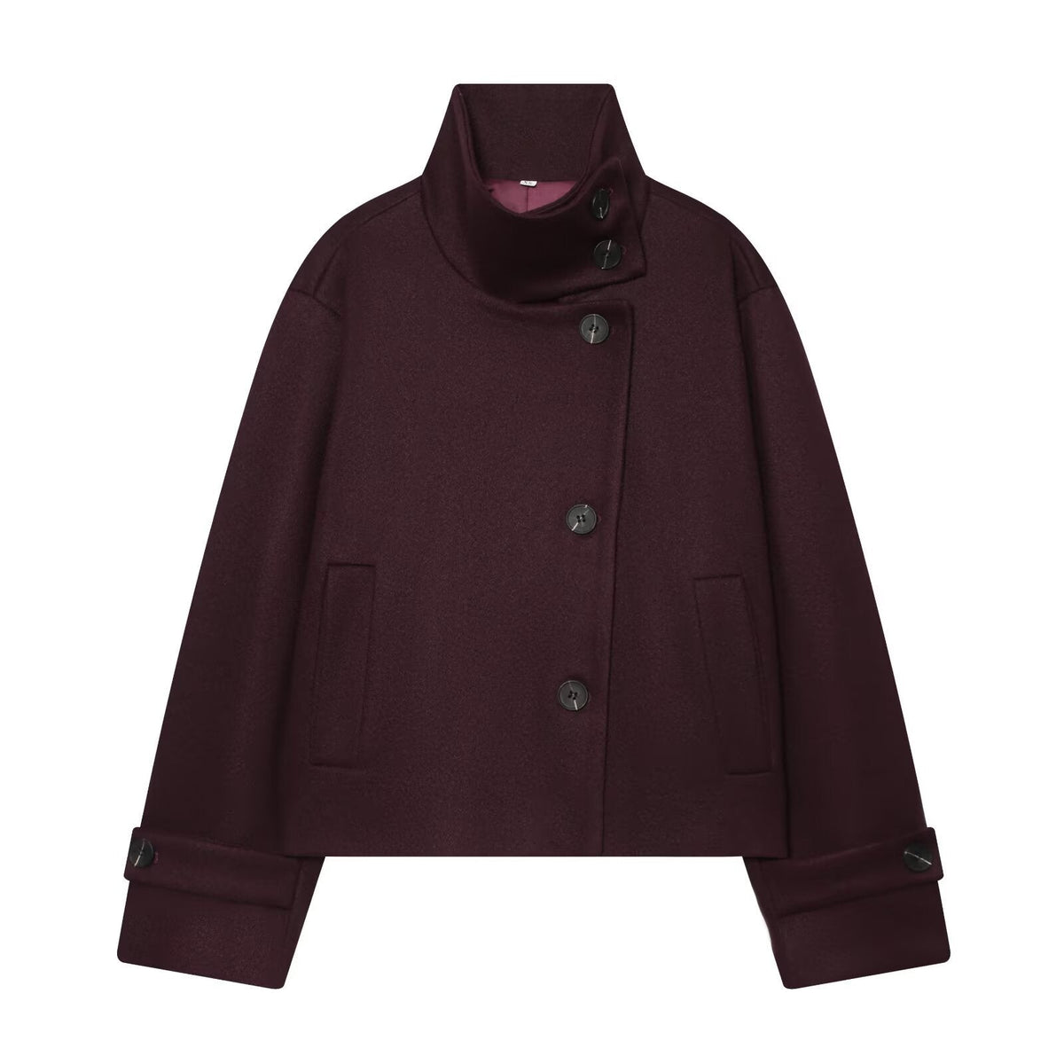 Women's Wool Blend Overcoat with Notched Lapels and Dolman Sleeves for Fall and Winter | Lonoma